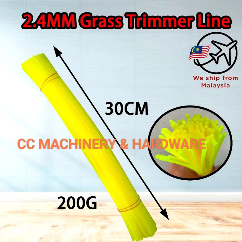 Brush Cutter Trimmer Line Brush Cutter Grass Trimmer String Square Nylon 2.4mm Tali Mesin Rumput Tali Potong Rumput
