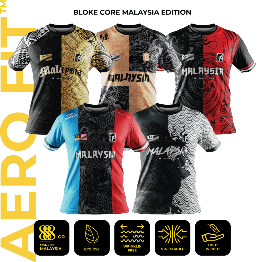 888.CO x Sixteen Nations Collection Malaysia Sublimation Microfiber Jersey Baju Jersi Tshirt Design Custom Men Women