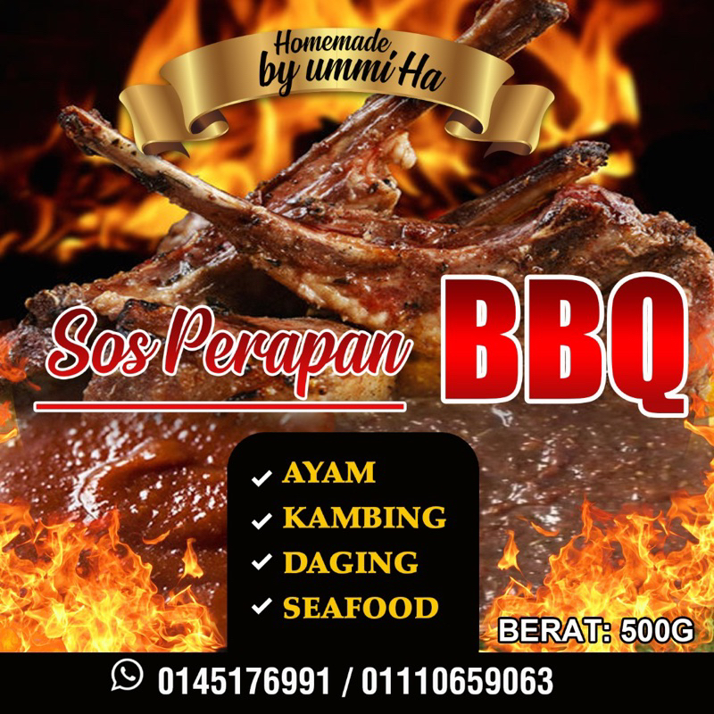 sos perapan BBQ serbaguna 500gram utk kmbing ayam daging n seafood n untuk perapan sate