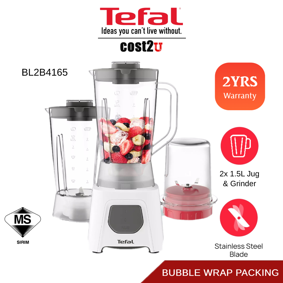 Tefal Uno Blender 1.5L (Twin Jug) with Ice Crush BL2B41 BL2B4 Grinder Pengisar Mixer Fruit Juicer 搅拌机