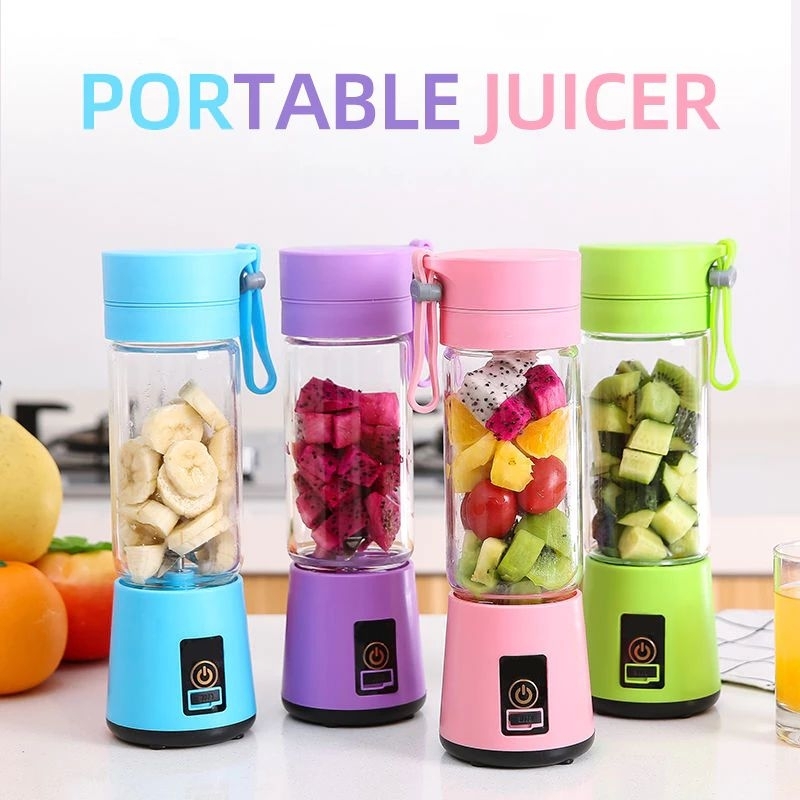 BESTDIY Portable USB Rechargeable Fruit Juice Blender Juice Maker Juicer Blender Mixer 380ML Fruit Juicer果汁杯