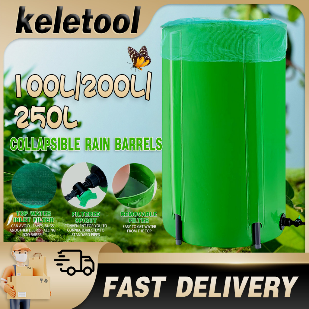 portable rain water Water barrel tank Portable Rain Barrel Water outdoor Butt Collapsible Rainwater Collection