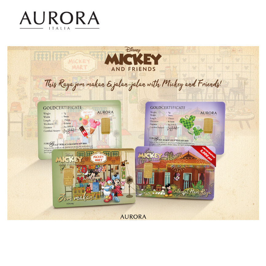 Aurora Italia Gold Bar 1g x 2pcs (Au 999.9) 24k - Disney&hellip;