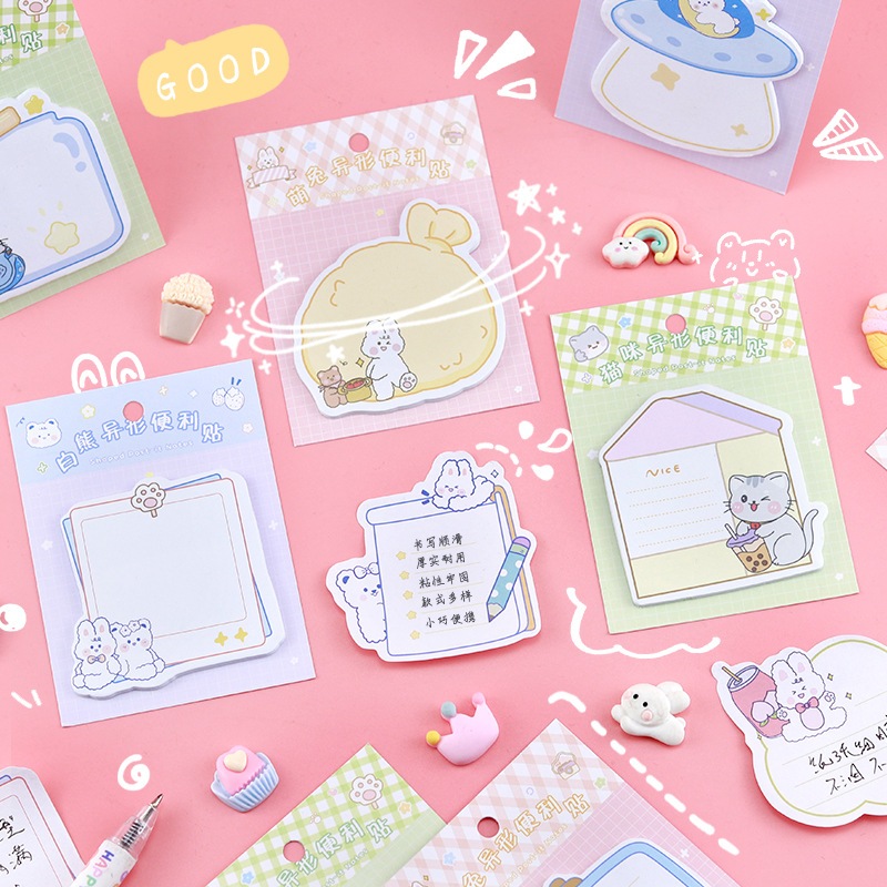 Cute Memo Pad Sticky Notes noted reminder Planner Sticker Student Office To do list note bookmark post it notes sticker