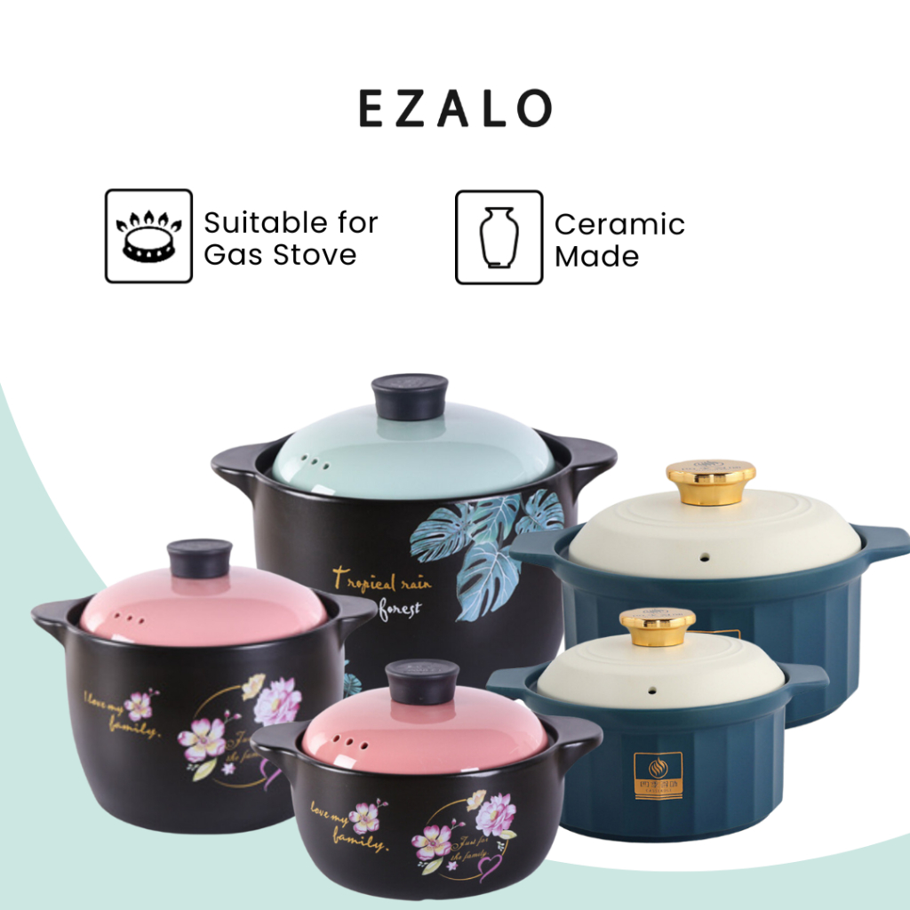 Healthy Ceramic Casserole Stockpot Stew Pot Clay Soup Pot With Lid (1.2/2.5/3.5/4.5/5.5/6.5/8.5L)