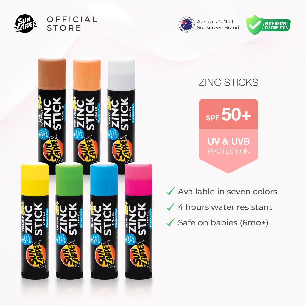 Sun Zapper Zinc Stick SPF 50+ | 4 hrs Water Resistance | Paraben-Free Sunscreen | Stick Sunscreen | Pocket Friendly