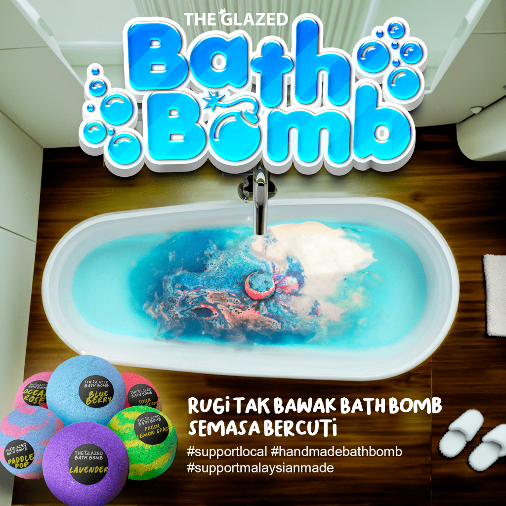 The Glazed Handmade Bath Bomb 80g Natural Bubble Bathbomb For Bathtub 浴球 Sabun Bathtub Bath Boom
