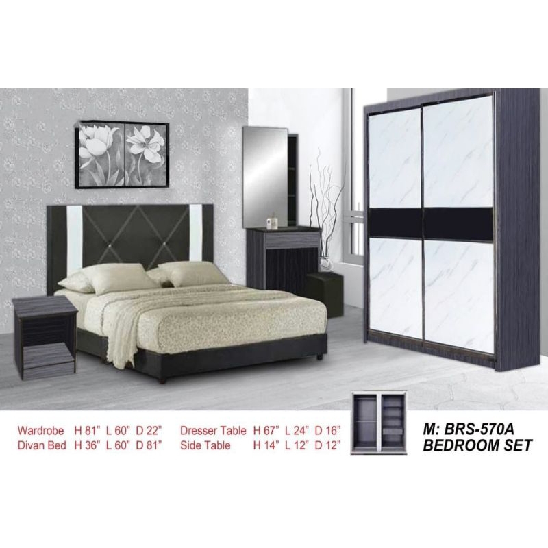 Online Exclusive bedroom set 5ftx7ft/ 5x7 bedroom set/ 5x7 wardrobe