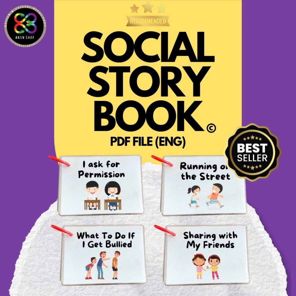 Social Story (ENG) - Ask For Permission / Playing With Friends / When to say Sorry / Screaming / Special Needs /AUTISM