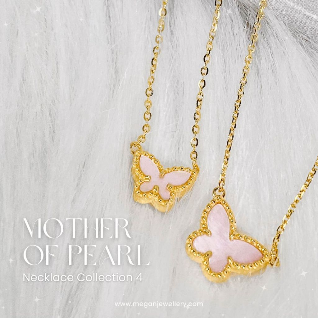Megan Jewellery Mother of Pearl Necklace Collection 4 Emas 916