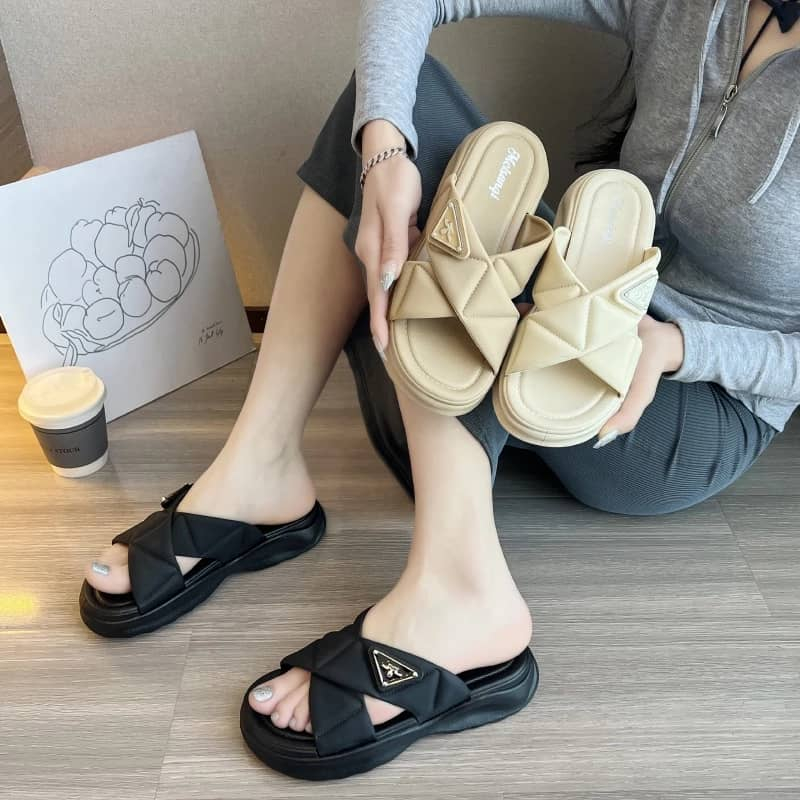 Sandal Women Kyira High Platform Casual Selipar Wanita Perempuan Cantik 凉鞋拖鞋女