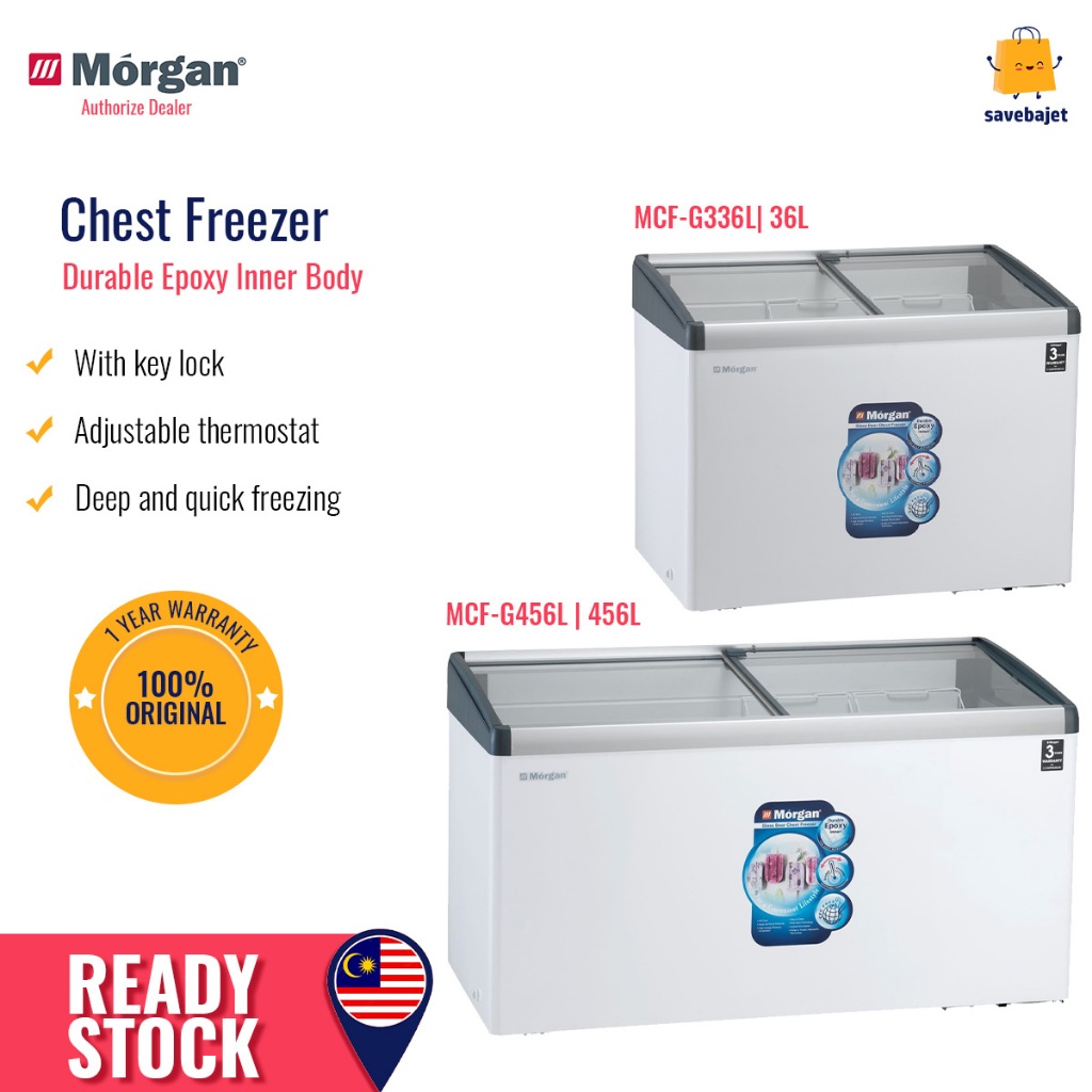 Morgan Glass Door Chest Freezer MCF-G336L (336L) MCF-G456L (456L)