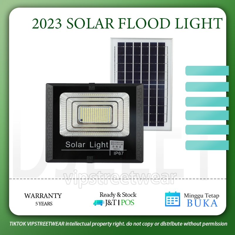 【READY STOCK】MEM solar light outdoor lighting 1600W Solar Spotlight lampu solar IP67 Waterproof solar led Street light