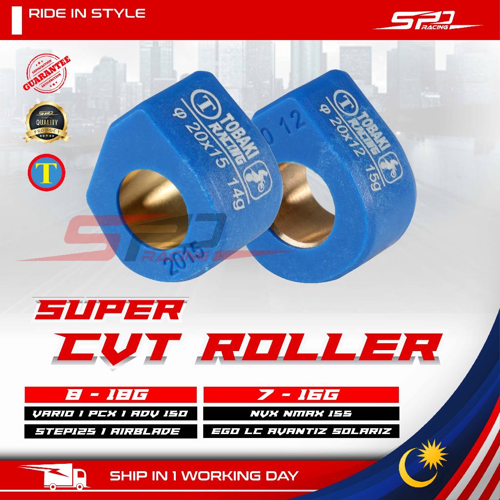 Super CVT Roller | 7-18G | 2 PCS | Tobaki Racing For Nvx155 Nmax155 Ego Lc VARIO150 PCX150 ADV150 160