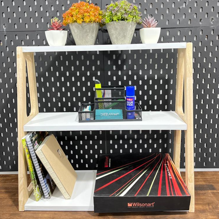 Dezayn Wooden MUJI Style Multipurpose Kitchen Rack RK -1 / Spice Rack /Cosmetic Shelf/ kitchen Cabinet /Rak kayu