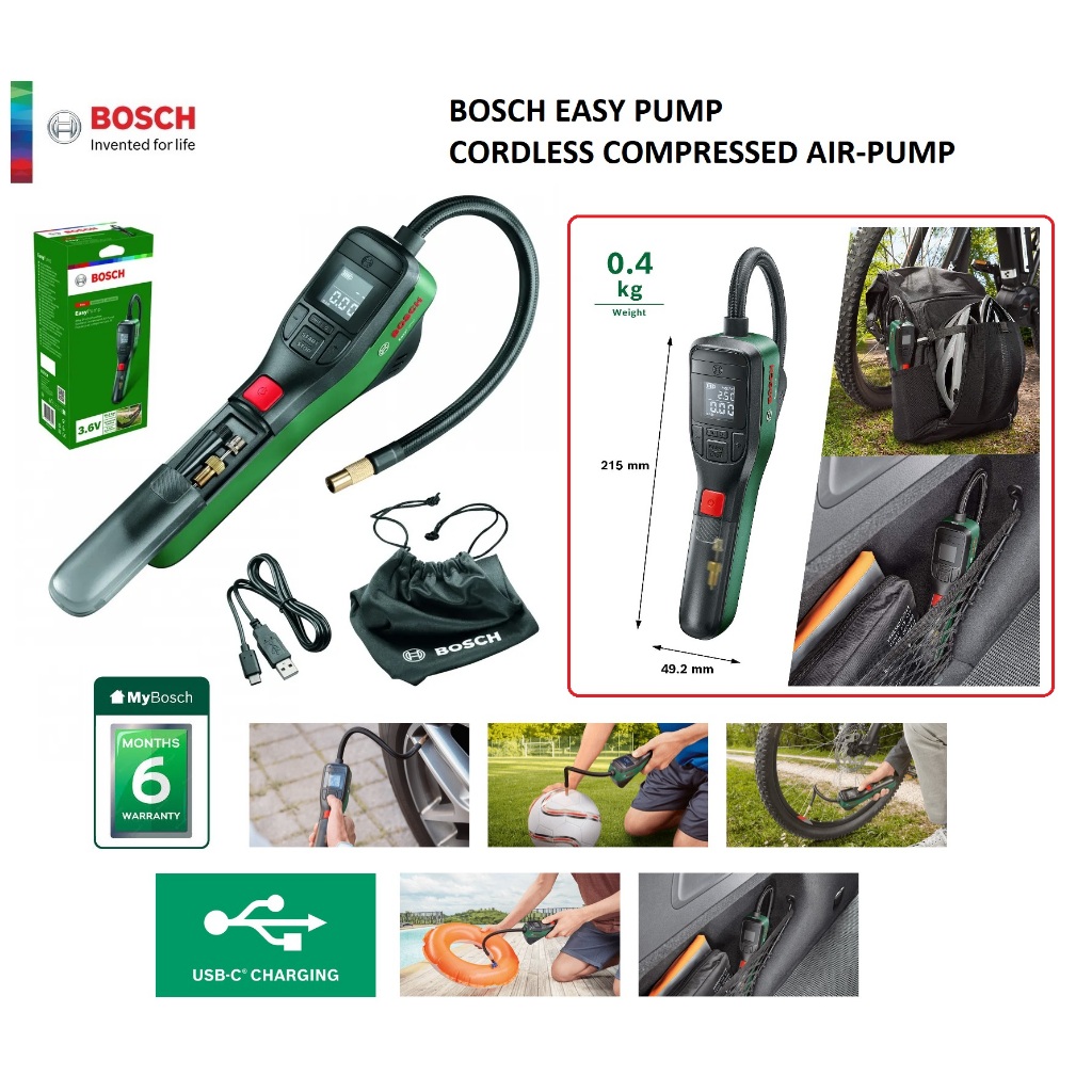 Bosch 3.6V-Li Cordless Compressed Air-Pump