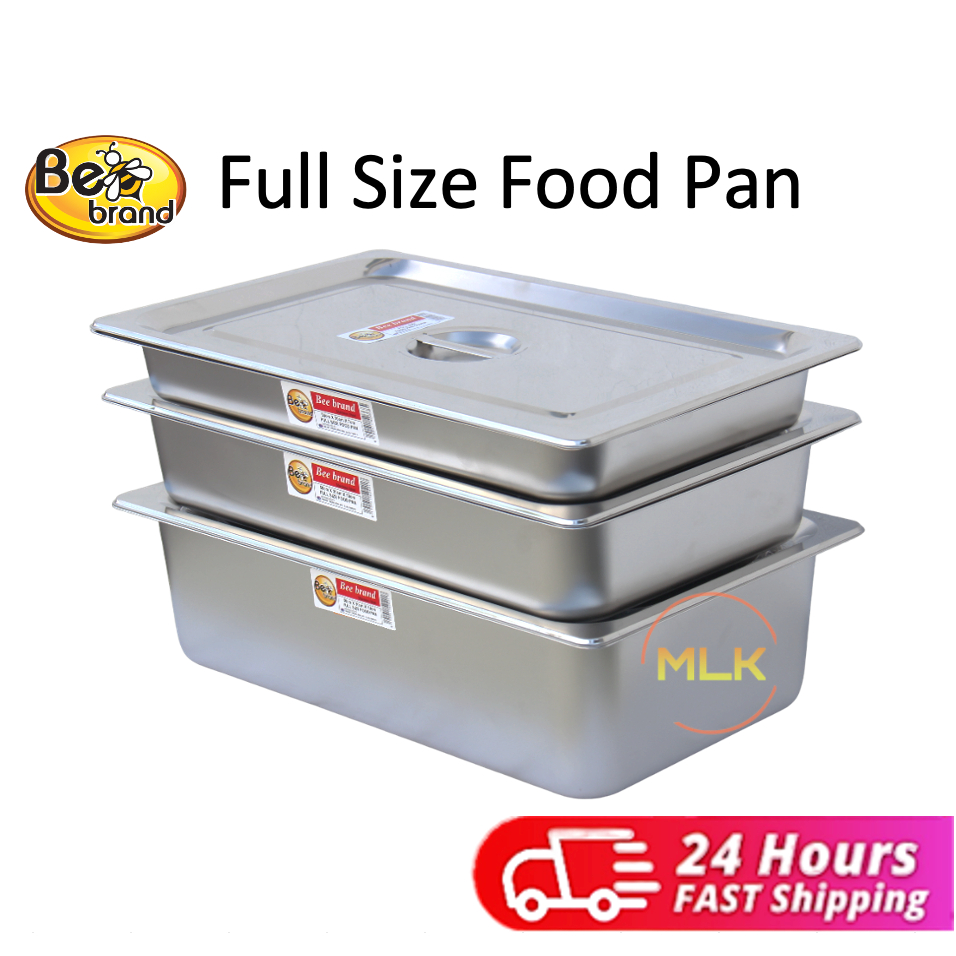 MLK Full Size Food Pan / Stainless Steel Tray / Food Pan Only/ Food Tray / Buffet Tray / Bekas Makanan / Tray / Kenduri