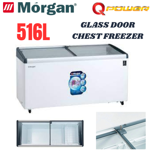 MORGAN MCF-G516L GLASS DOOR CHEST FREEZER 516L