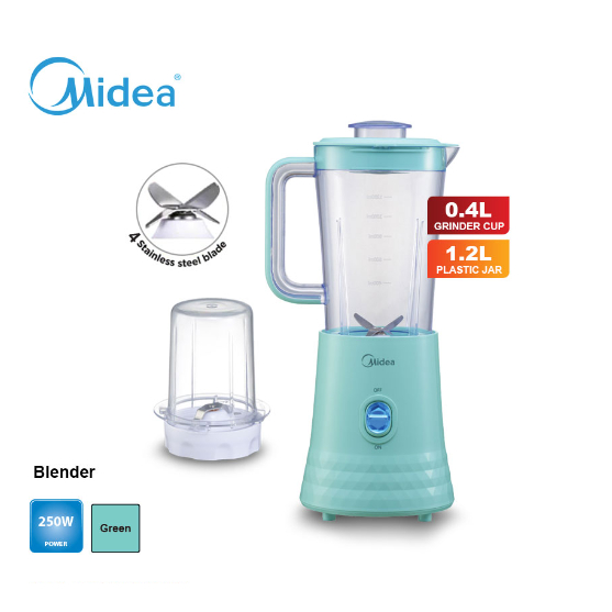 Midea Blender Household Blender Safety Lock 1.2 Litre Jug 250W MBL-25GN