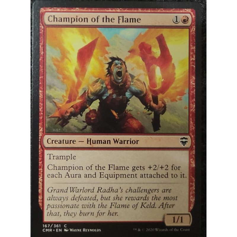 Magic The Gathering : Champion of the Flame Common Commander Legends card.