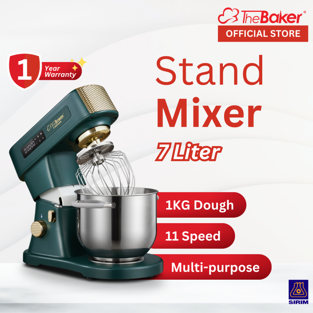 The Baker 7 Liters Heavy Duty Stand Mixer 7 Artisan Professional Baking Cake Mixer