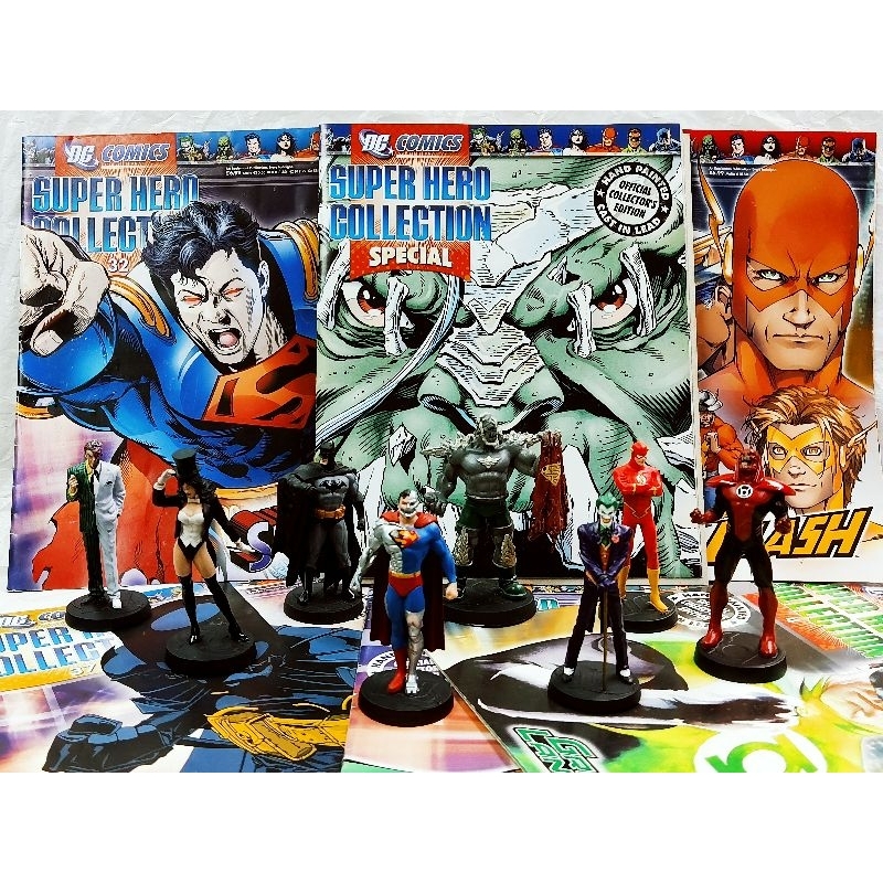 EAGLEMOSS DC COMICS FIGURES SUPER HERO COLLECTION - FLASH ROBIN BATMAN CATWOMAN GREEN LANTERN JOKER FLASH SUPERMAN