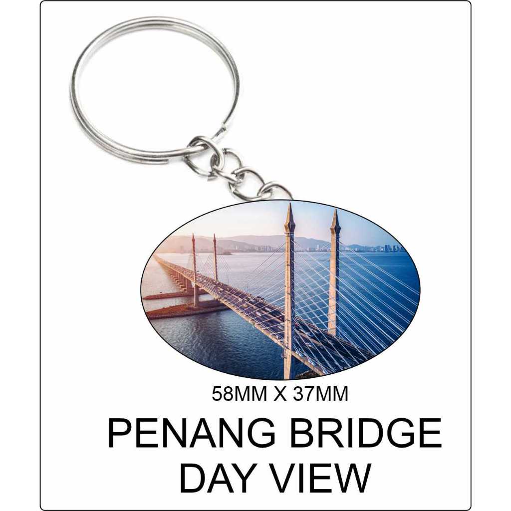 penang bridge view penang bridge keychain 2d POI Penang keychain