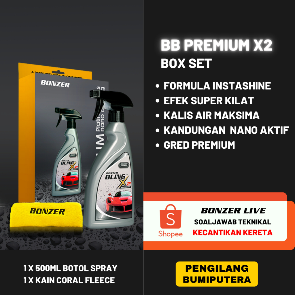 [EXPORT QUALITY READY STOCK] BONZER X2 PREMIUM COATING ( Car lovers dream product )