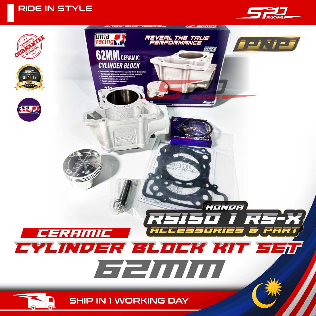 RS150 / RSX 150 62MM Ceramic Cylinder Block Kit Set Uma Racing