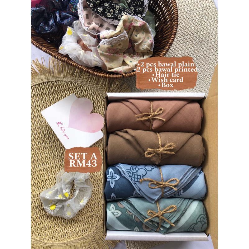 [READY STOCK] SET HIJAB GIFTBOX CHOCOLATE | SURPRISE | HADIAH | BIRTHDAY | ANNIVERSARY WANITA KEJUTAN BAWAL BOUQUET BOX
