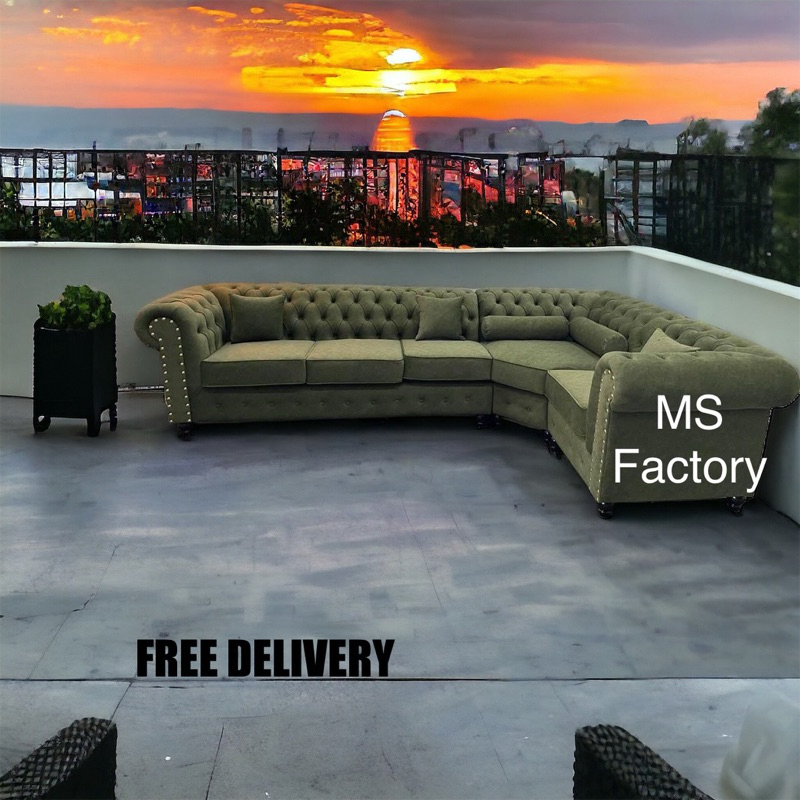    PREMIUM SOFA CHESTERFIELD LSHAPE  FREE DELIVERY