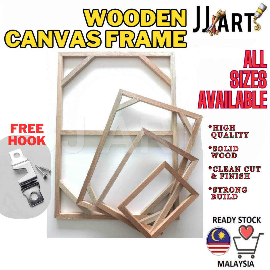 Wooden Canvas Frame / Bingkai kayu Kanvas / 帆布画框 -Solid Wood-DIY Frame Kayu - Custome Size available