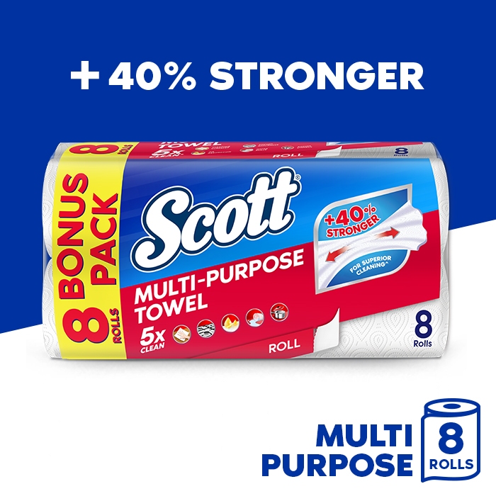 Scott Multi-Purpose Kitchen Towel (50's x 8 Rolls)