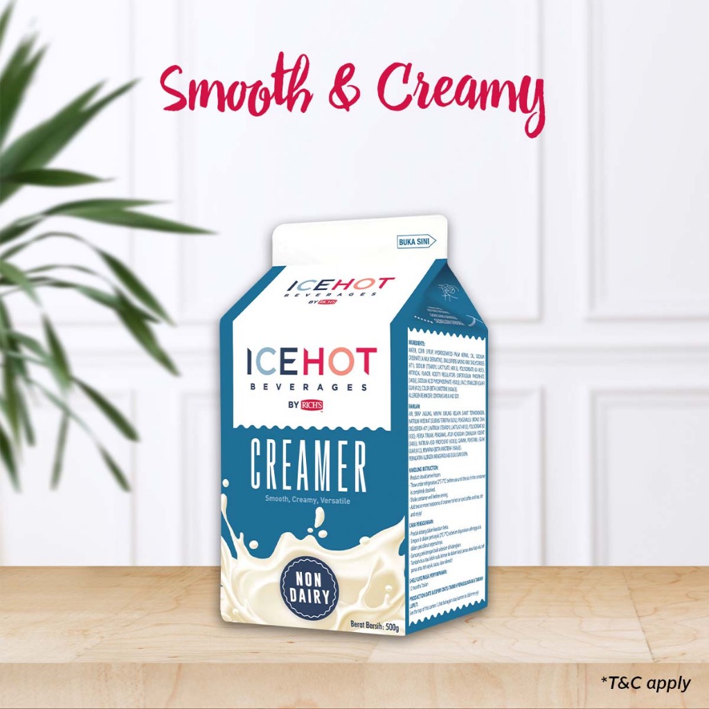 ICEHOT Non-Dairy Creamer 500g - Smooth & Creamy [Klang Valley, Ipoh, Penang, Melaka, JB and Muar]