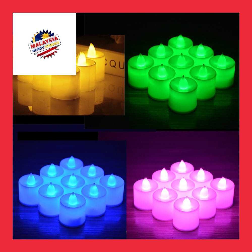 LED Candle Light Battery Powered Lampu event Lighting Night Lamp (1 Pcs)