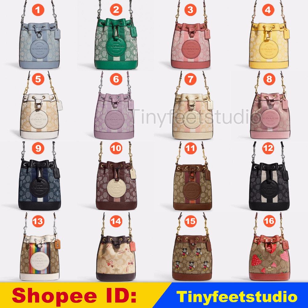 C8322 CF440 CJ661 CK524 CN499 CH164 Mini Dempsey Bucket Bag Women Crossbody Sling Handbag 8322 440 661 524 499 164