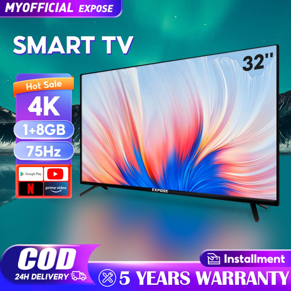 Smart TV 32 inch Android TV murah 43 inch Android 12.0 LED Digital TV With Netflix/YouTube/Google/WIFI 3 Years Warranty