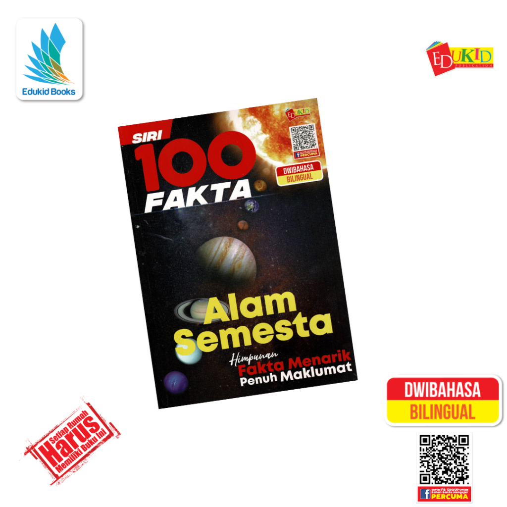 BUKU SIRI 100 FAKTA-Fakta Menarik-Buku Fakta Dunia-Fakta Alam Semesta-Edukid Books-Dwibahasa-Buku Sains Menarik