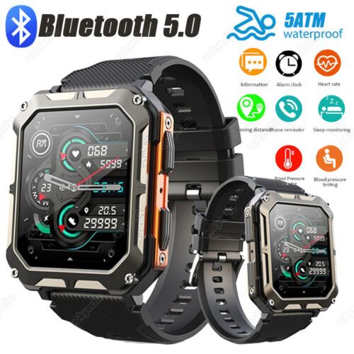 1ATM Smart Watch C26/C20 pro  jam pintar waterproof  Heart Rate Monitor Health Smart Wearable Sport watches SpO2 for men