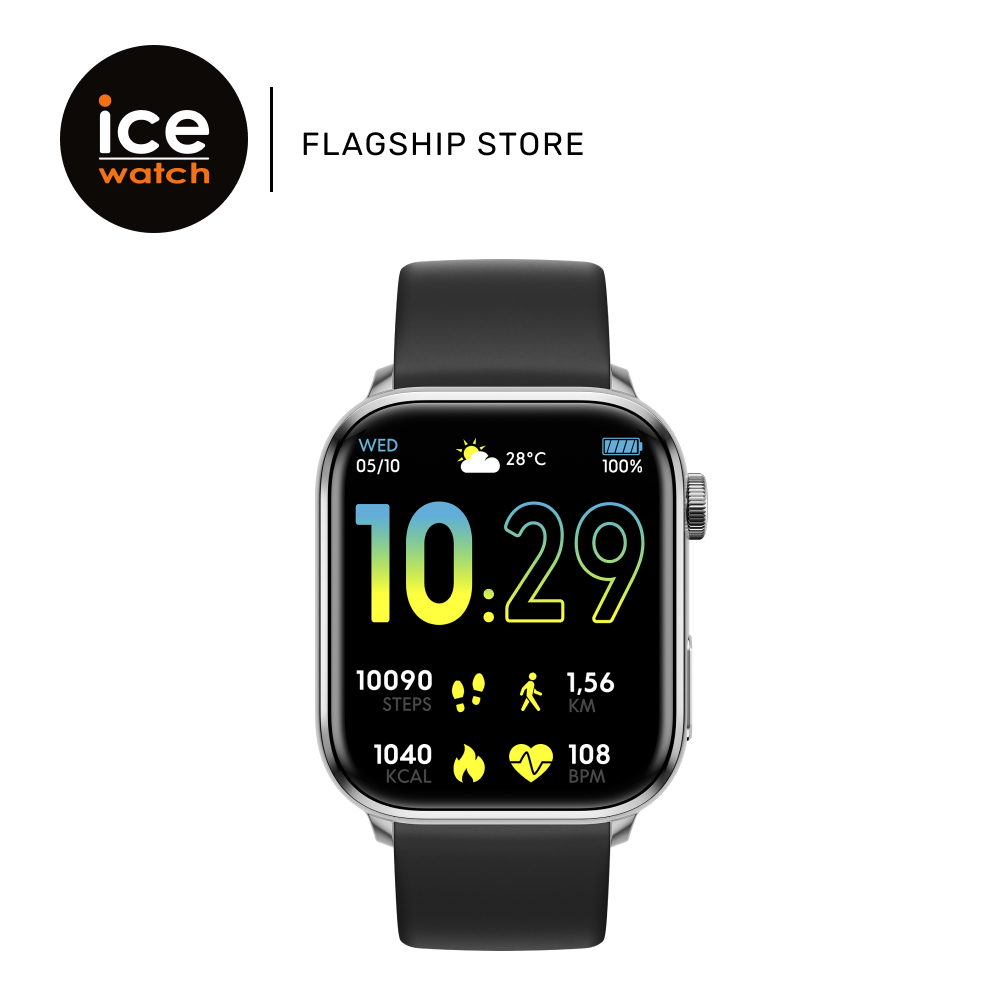 Ice-Watch ICE Smart Two - Silver [022536] | 1.96" AMOLED | iOS Android | Bluetooth | Fitness Tracker | Lifestyle