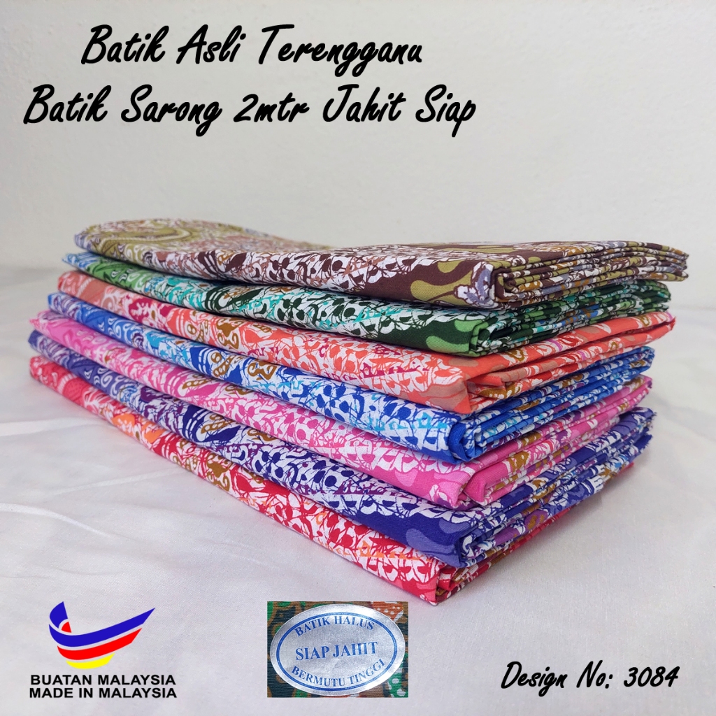 Batik Asli Terengganu (Batik Sarong 2mtr Jahit Siap)