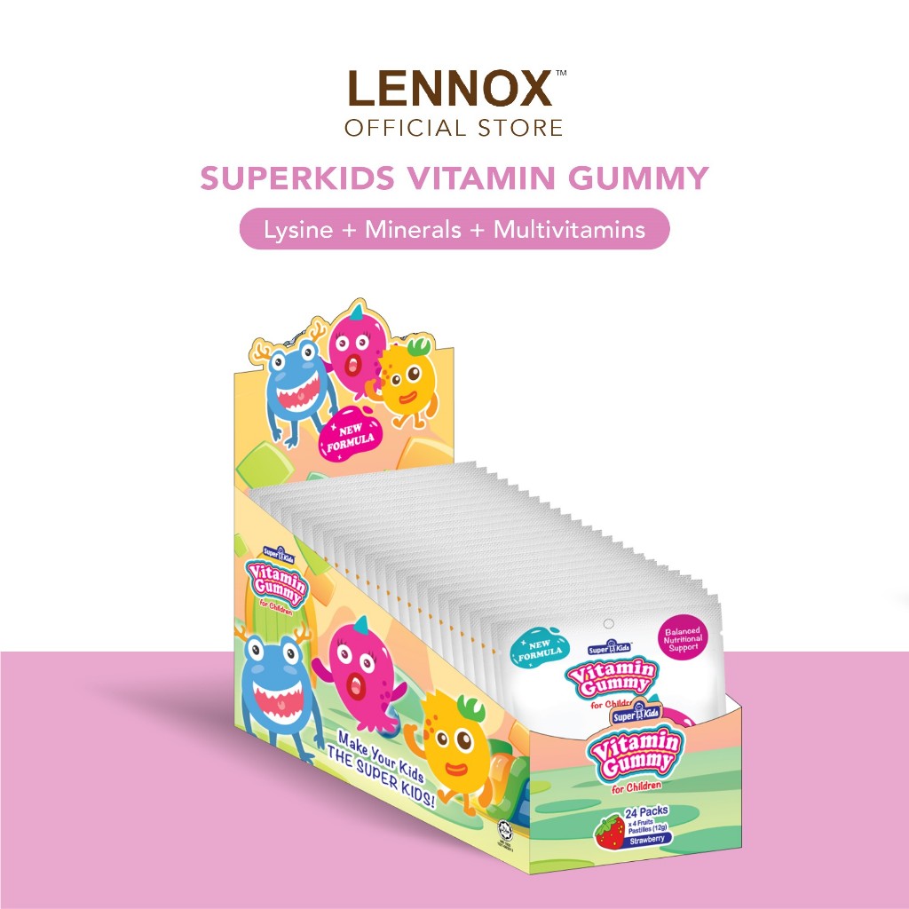 Superkids Vitamin Gummy Strawberry Flavour 4 pastilles X 24 Packs