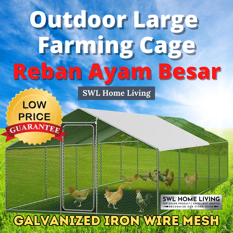 Outdoor Kandang Ayam Besar Sangkar Large Chicken Cage Reban Ayam Chicken Shed Sangkar Kandang Ayam Luar Rumah Ayam