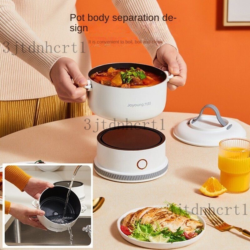 Split Electric Cooker Foldable Cooker Portable Folding Steam Pot 1.2L Multi-Function All-In-One Can Dishes Non-Stick Pan