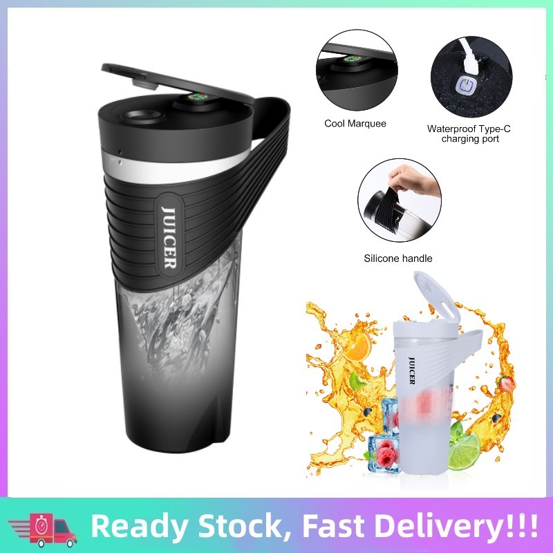 ✨Ready Stock✨6-Blades Electric Juicer Cup 460ml Portable Blender Smoothie Mini Mixer Juice Maker Type-C Rechargeable