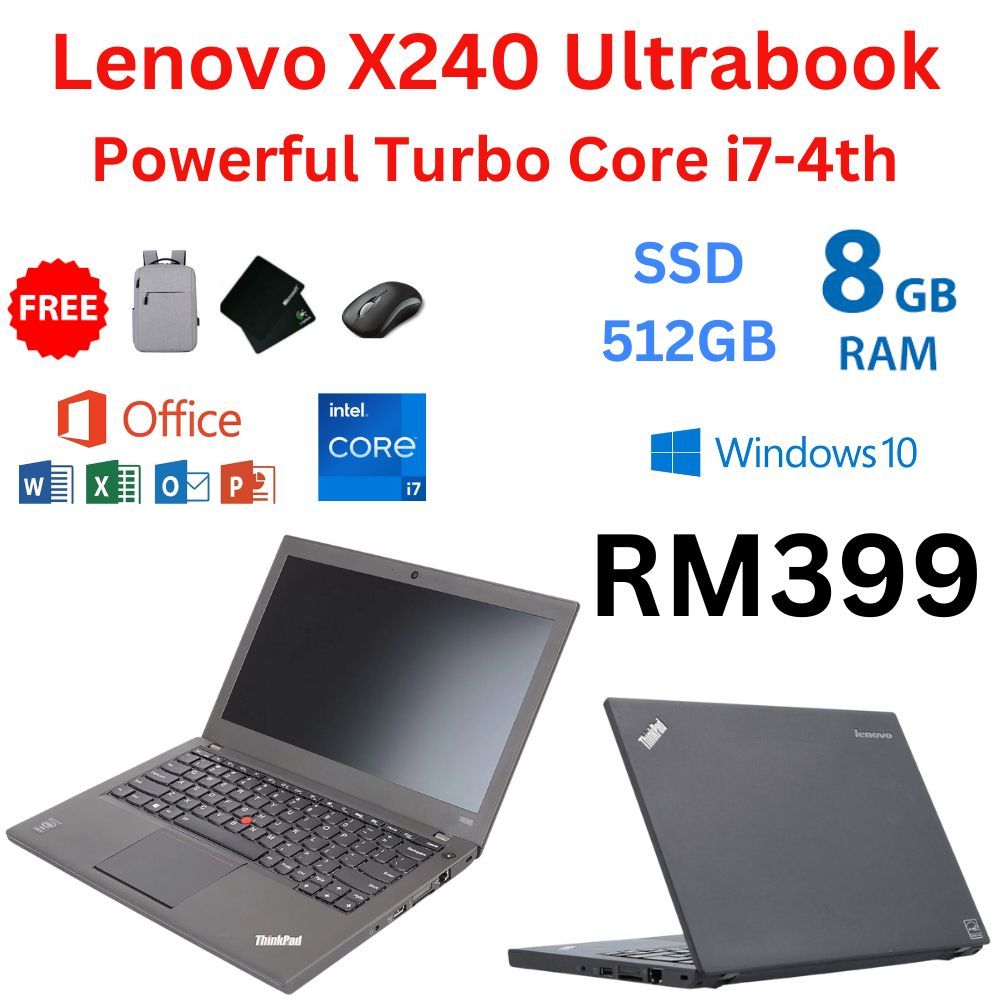 Mini LENOVO THINKPAD X240 / 8GB RAM / SSD 1TB / Window 10 Pro / HD Screen 12.5inch /Gaming Laptop