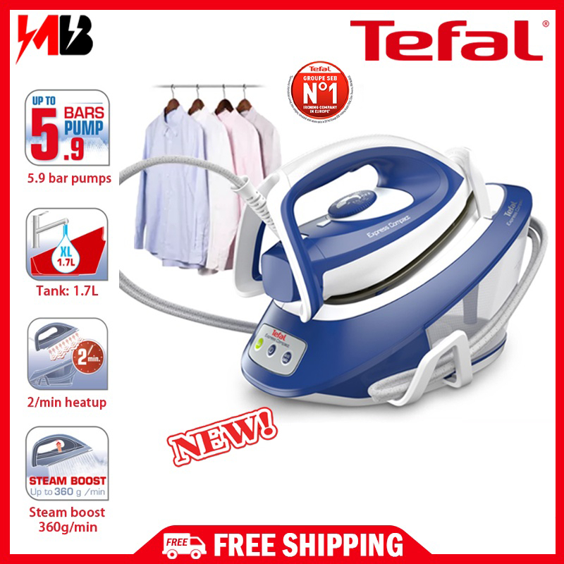 🚚 FREE SHIPPING 🚚 Tefal Express Compact Steam Generator Iron  (2600W) SV7112 /SV7112G0 Steam Iron (similar PHILIPS)