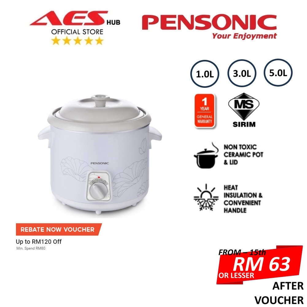 Pensonic 3.0L Ceramic Pot and Lid Slow Cooker PSC-301 SORRY Ini Bukan Periuk Nasi