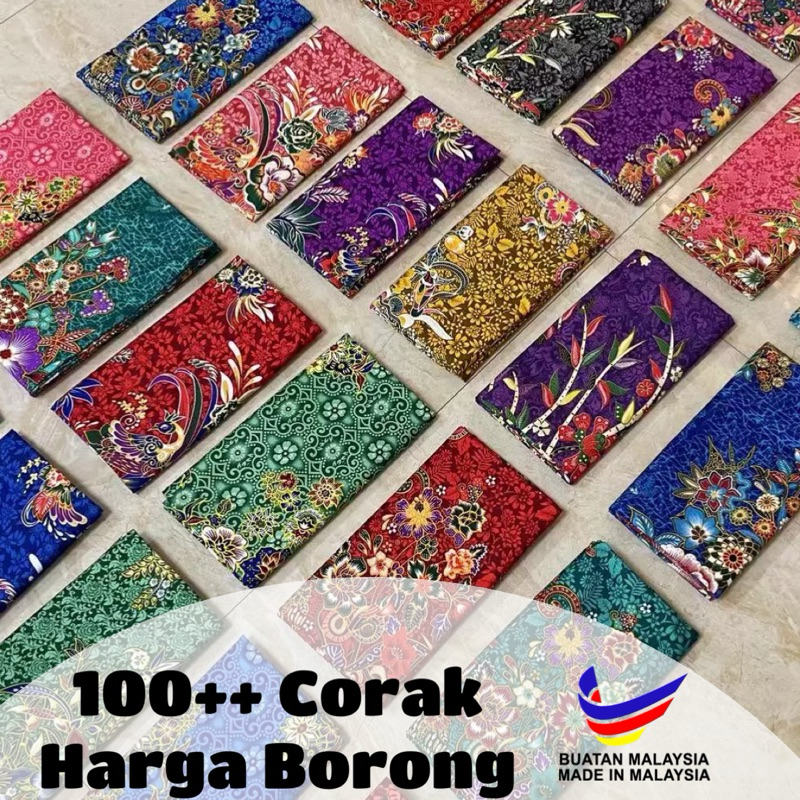 PELIKAT KAIN BATIK / KAIN BATIK BORNEO SARAWAK / KAIN BATIK HALUS SUTERA / KAIN SARUNG BATIK /