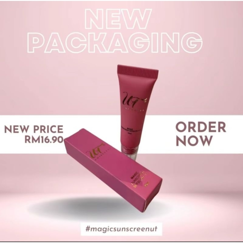 Magic SunScreen SPF50Promosi PACKAGING BARU (Free Sampul Raya)